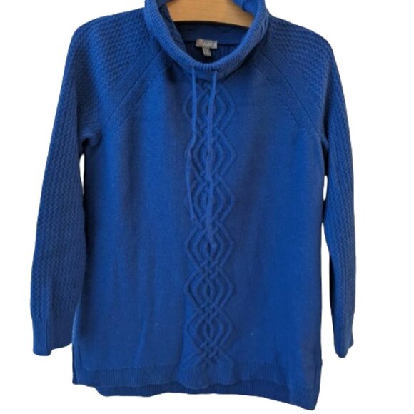 T by Talbots  Royal Blue Sweater Size M Lambswool blend - Picture 7 of 9
